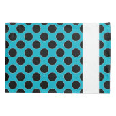 Housse D'oreillers Points motif sans soudure contour noir / blanc (Dos-gauche)