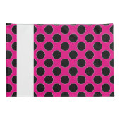 Housse D'oreillers Points motif sans soudure contour noir / blanc (Dos-Droit)