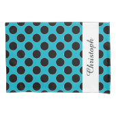 Housse D'oreillers Points motif sans soudure contour noir / blanc (devant-gauche)