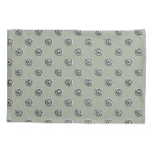 Housse D'oreillers Points noir & blanc miroir cible + votre backgr. (Dos-gauche)