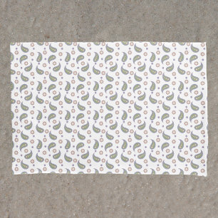 Housse D'oreillers Points Paisley rose Motif vert pourpre