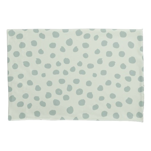 Housse D'oreillers Points Sage Green (devant)