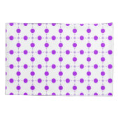 Housse D'oreillers Points violets, Motif à pois, Points, Pointillé (Dos)