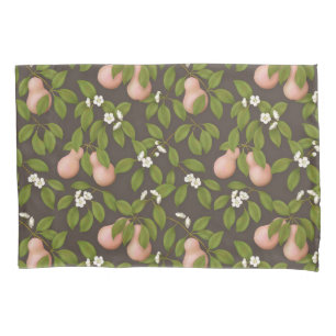 Housse D'oreillers Poires roses (marron foncé)