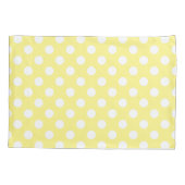 Housse D'oreillers Pois blanc sur jaune citron (Dos)