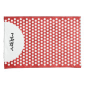 Housse D'oreillers Pois blanc + votre backgr. & Idées (devant-Droit)