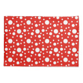 Housse D'oreillers Pois blancs rouges (Dos)