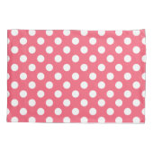 Housse D'oreillers Pois blancs sur corail (Dos)