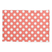 Housse D'oreillers Pois blancs sur corail vivant (Dos)