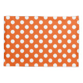 Housse D'oreillers Pois blancs sur orange (Dos)