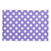 Housse D'oreillers Pois blancs sur perwinkle (Dos)