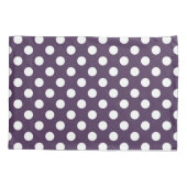 Housse D'oreillers Pois blancs sur prune violette (Dos)