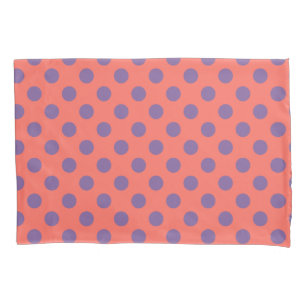 Housse D'oreillers Pois de corail violet et vivant