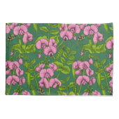 Housse D'oreillers Pois doux et bourdons, vert et rose (Dos-gauche)