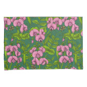 Housse D'oreillers Pois doux et bourdons, vert et rose (devant-Droit)