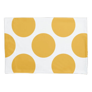 Housse D'oreillers Pois géométriques diagonaux jaunes sur n'importe