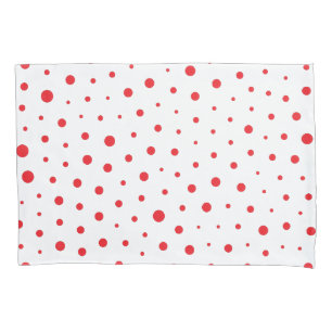 Housse D'oreillers Pois moderne élégant - personnaliser Rouge BG