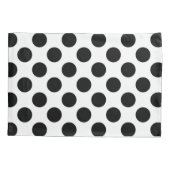 Housse D'oreillers Pois, Motif Polka Dot, noir et blanc (Dos)