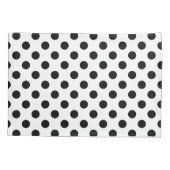 Housse D'oreillers Pois noirs en blanc (Dos)