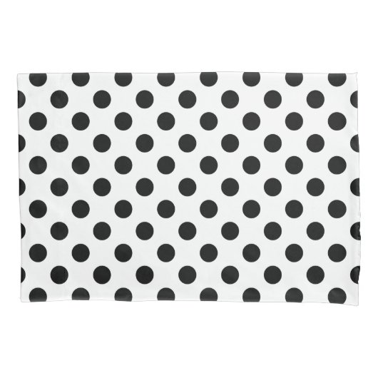 Housse D'oreillers Pois noirs en blanc (devant)