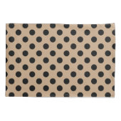 Housse D'oreillers Pois noirs sur beige (Dos)
