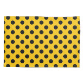 Housse D'oreillers Pois noirs sur jaune (Dos)
