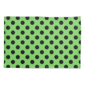 Housse D'oreillers Pois noirs sur vert citron (Dos)