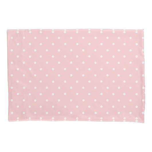 Housse D'oreillers Pois rose et blanc Cute moderne Motif (devant)