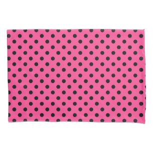 Housse D'oreillers Pois roses et noirs