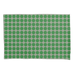 Housse D'oreillers Pois vert géométrique sur toute couleur