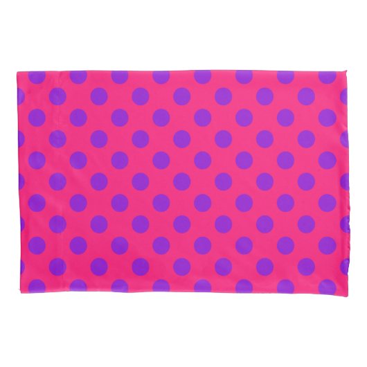 Housse D'oreillers Pois violets sur cerise (devant)