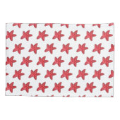 Housse D'oreillers Poisson-étoile rose rouge (Dos-gauche)