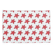 Housse D'oreillers Poisson-étoile rose rouge (Dos-Droit)