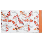 Housse D'oreillers Poisson koi orange et blanc (devant-Droit)