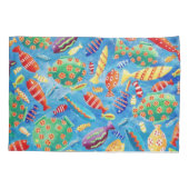 Housse D'oreillers Poisson tropical coloré moderne (Dos)