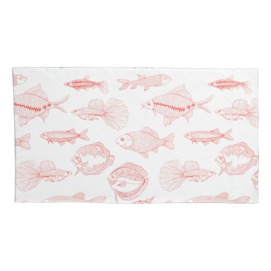 Housse D'oreillers Poissons (Dos-Droit)