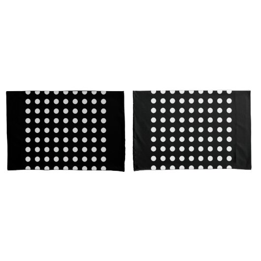 Housse D'oreillers Poke noir et blanc Ensemble coque Coussin standard (devant-Set)