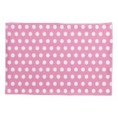 Housse D'oreillers Polka Polka classique rose et blanc (Dos)