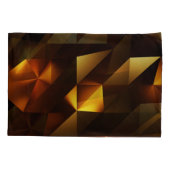 Housse D'oreillers Polygone or : rendu Abstrait 3D (Dos)