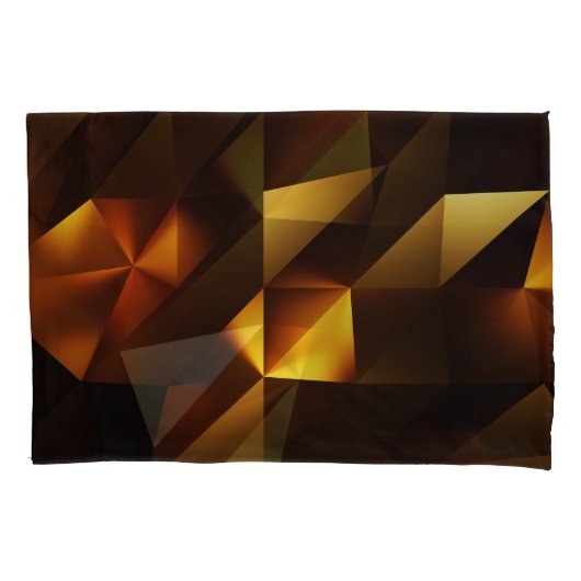 Housse D'oreillers Polygone or : rendu Abstrait 3D (devant)