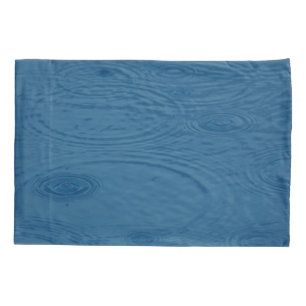 Housse D'oreillers Pommes de pluie (Vagues d'eau bleue)