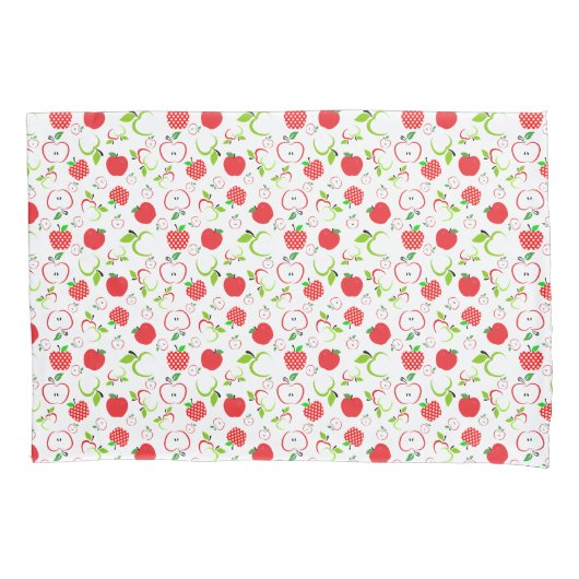 Housse D'oreillers Pommes rouges et vertes (devant)