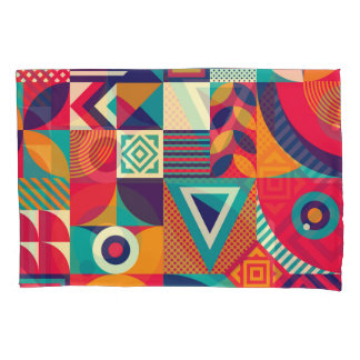 Housse D'oreillers Pop formes géométriques abstraites, motif transpar