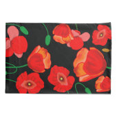 Housse D'oreillers Poppies rouges en pleine floraison Arrière - plan  (Dos-gauche)