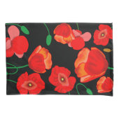 Housse D'oreillers Poppies rouges en pleine floraison Arrière - plan  (devant-gauche)