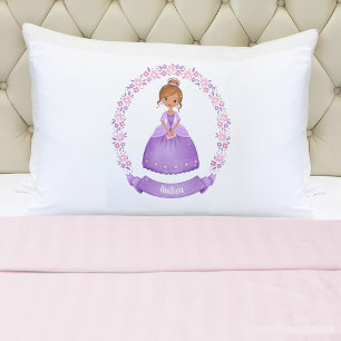 Housse D'oreillers Porte-oreiller Princesse violette personnalisée