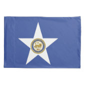 Housse D'oreillers Porte-oreiller simple avec drapeau de Houston (Dos)