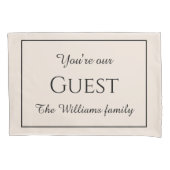 Housse D'oreillers Porte-oreillers monogrammés invités (devant-gauche)