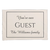 Housse D'oreillers Porte-oreillers monogrammés invités (devant-Droit)