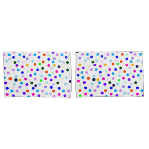Housse D'oreillers Porte-oreillers standard Pois multicolores